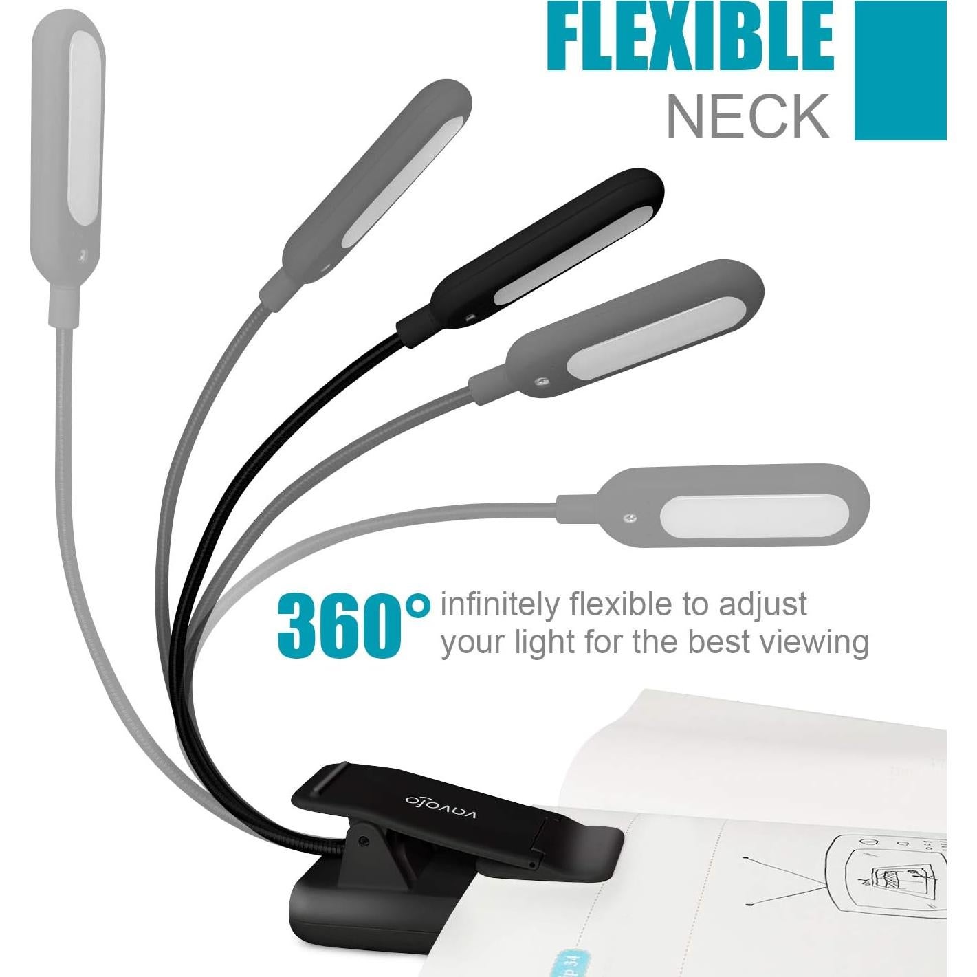 Luz de Lectura Recargable VAVOFO KM-6720 7 LEDs 9 Brillos