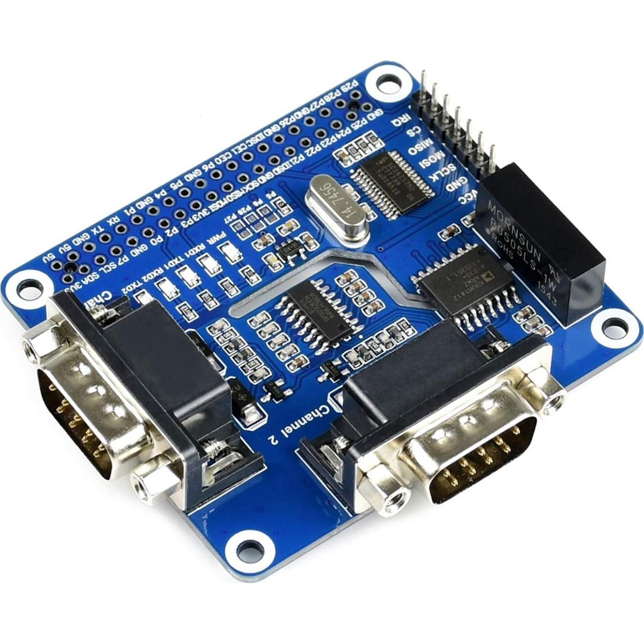 HAT RS232 Aislado 2 Canales Waveshare para Raspberry Pi