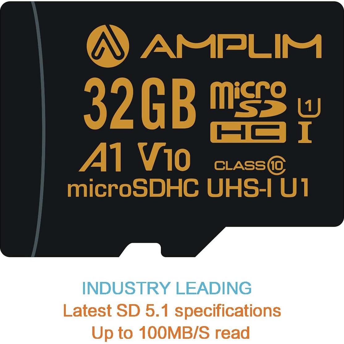 Tarjeta Micro SD Amplim 32GB UHS-I Clase 10 V10 A1 Alta Velocidad