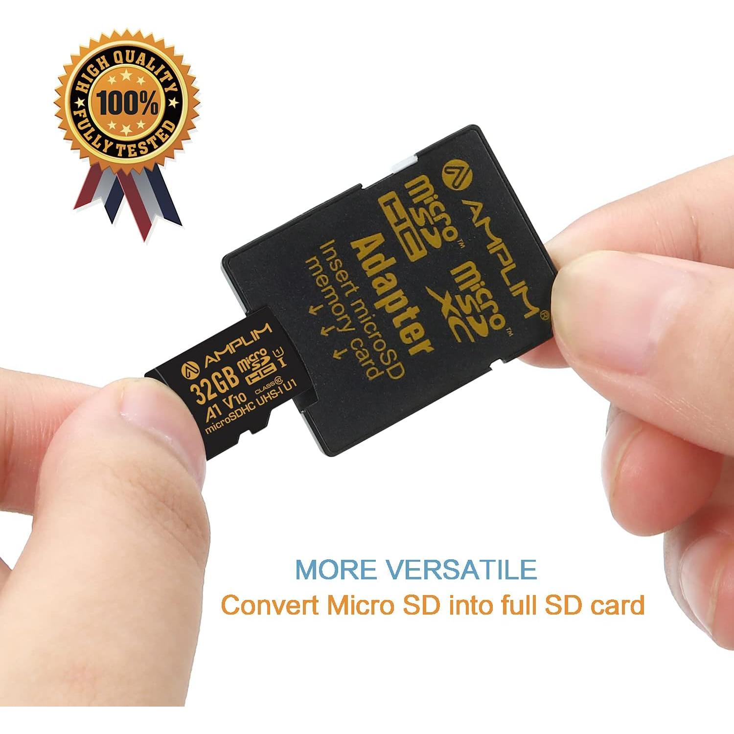 Tarjeta Micro SD Amplim 32GB UHS-I Clase 10 V10 A1 Alta Velocidad