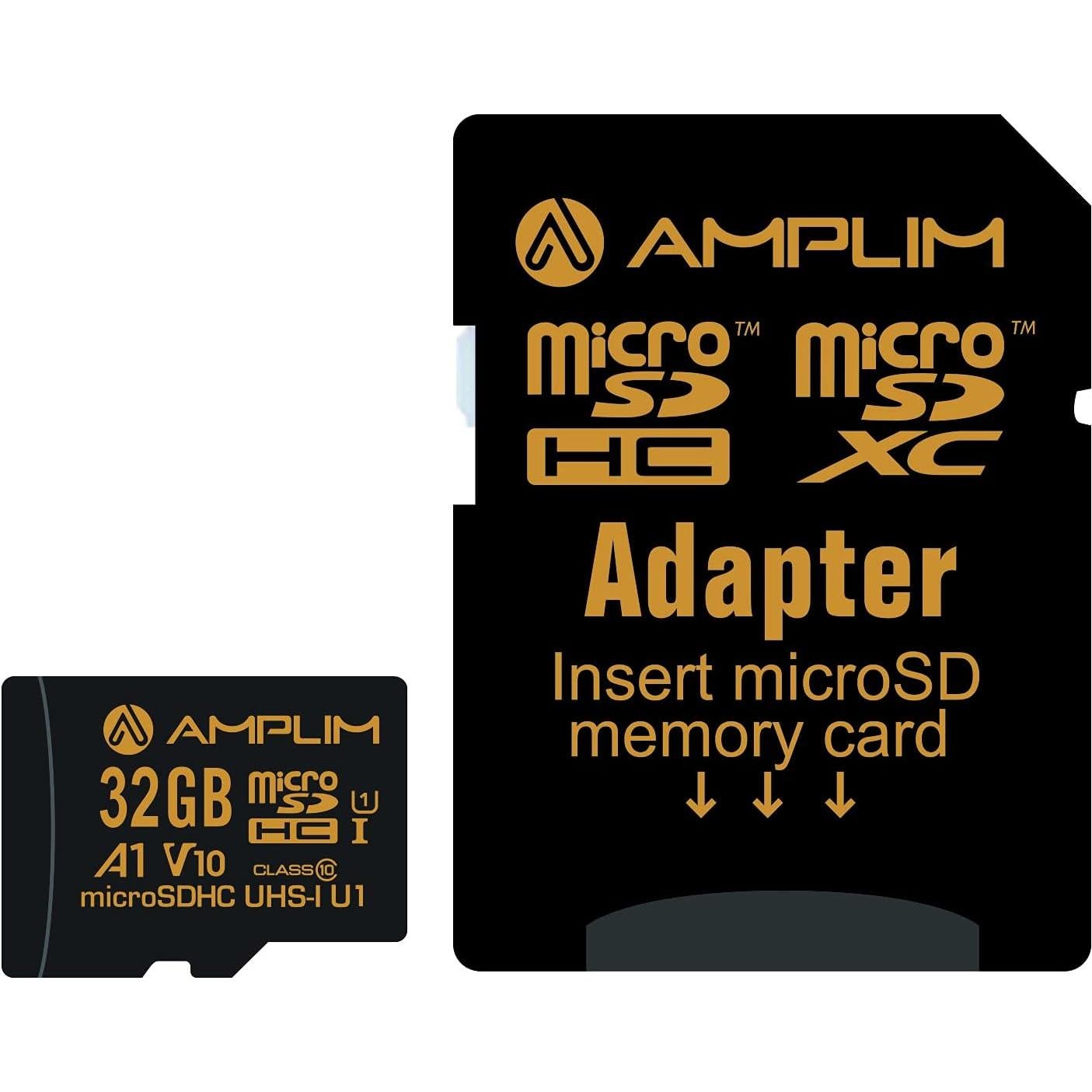 Tarjeta Micro SD Amplim 32GB UHS-I Clase 10 V10 A1 Alta Velocidad