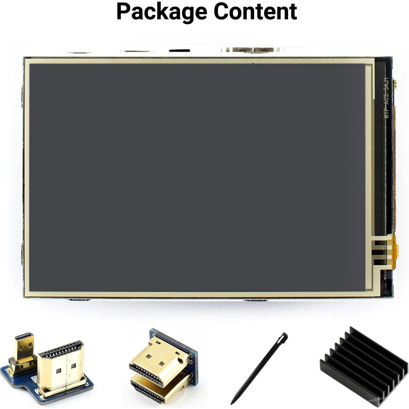 Pantalla LCD Táctil 3.5" Waveshare HDMI 480x320 para Raspberry Pi