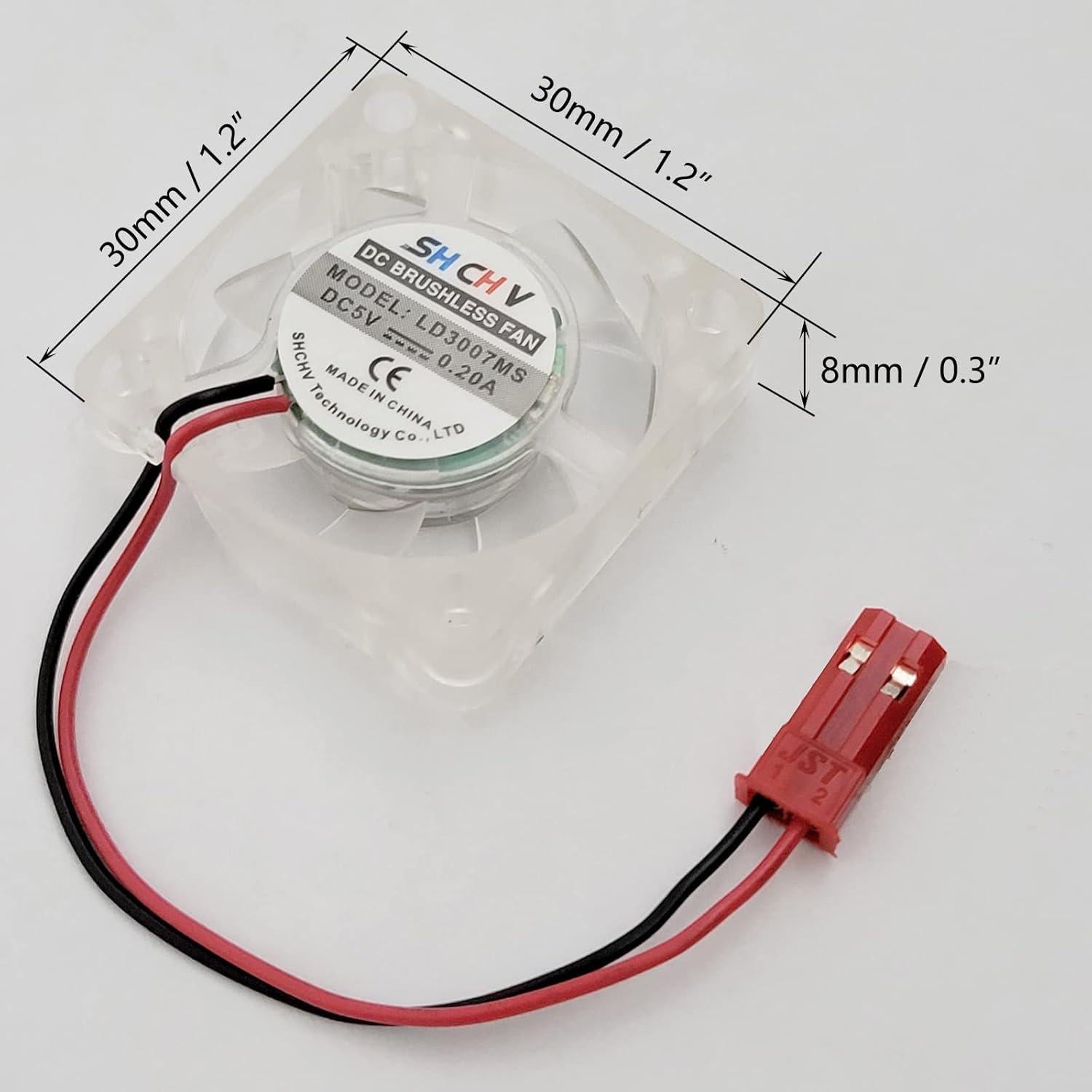 Ventiladores de Enfriamiento 30x30mm Auto-plaza 4 Pcs LED Azul