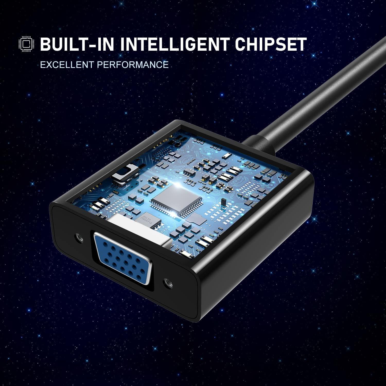 Adaptador HDMI a VGA DigitConvert Paquete de 10, 1080p