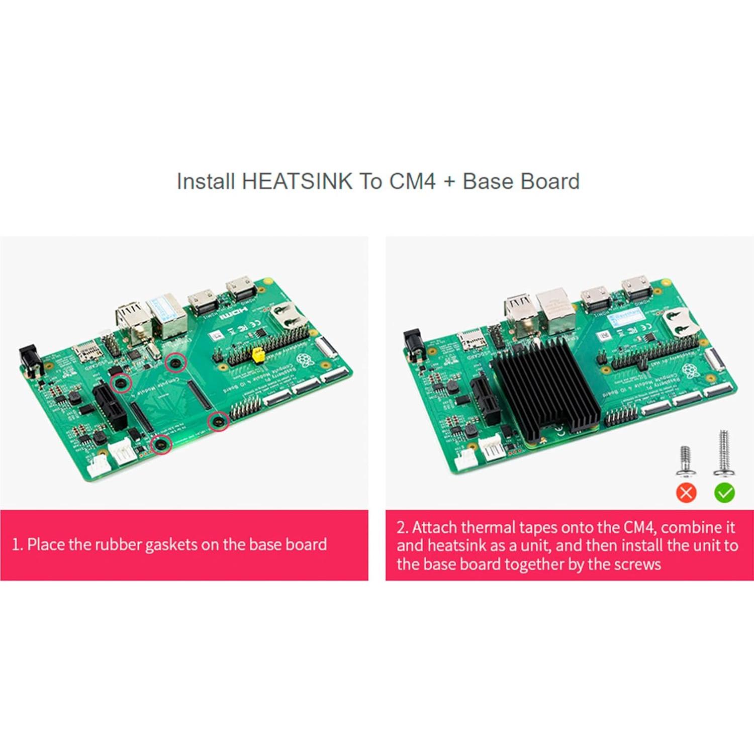 Disipador de Aluminio Waveshare para Raspberry Pi CM4