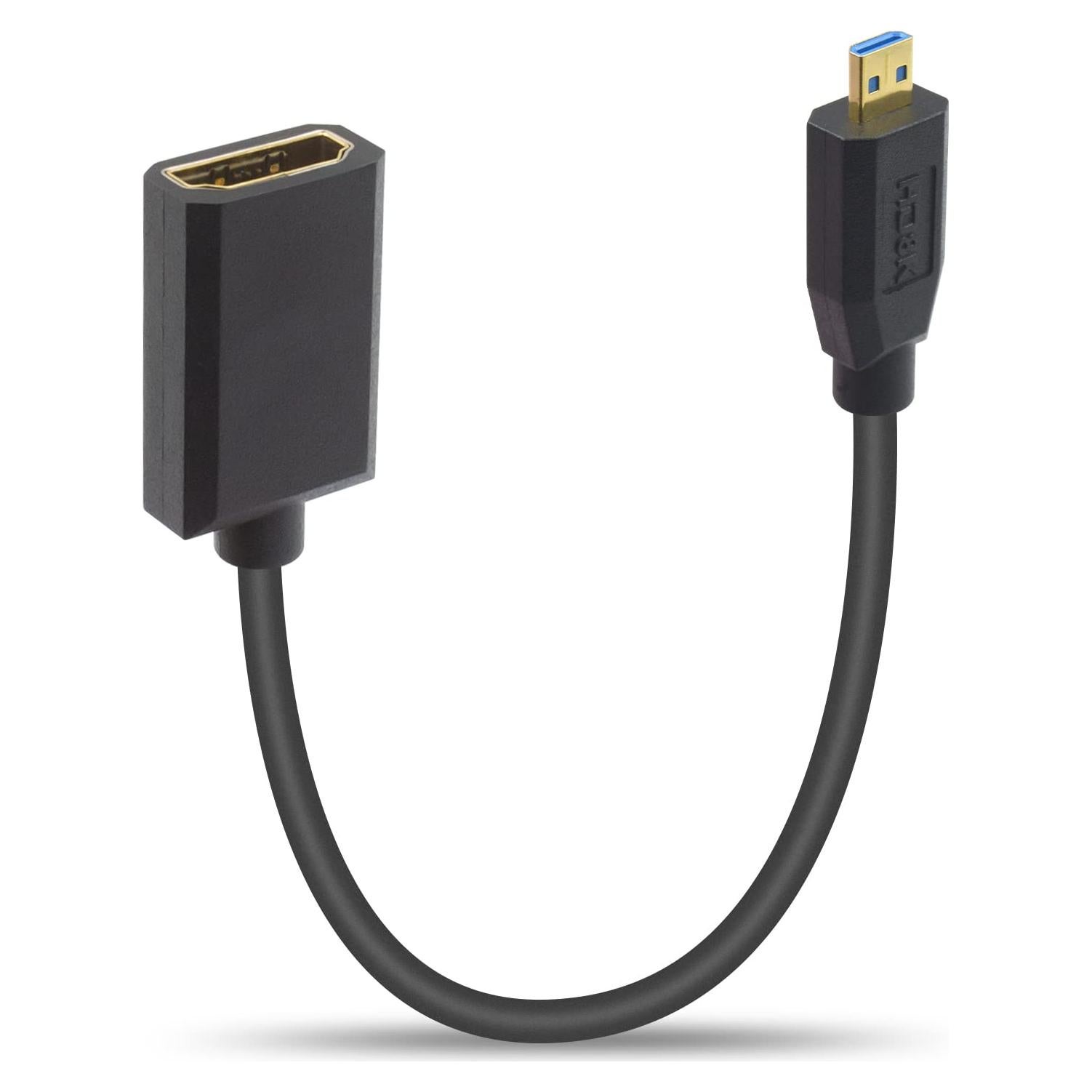 Adaptador Micro HDMI a HDMI Duttek 8K 30cm Alta Velocidad