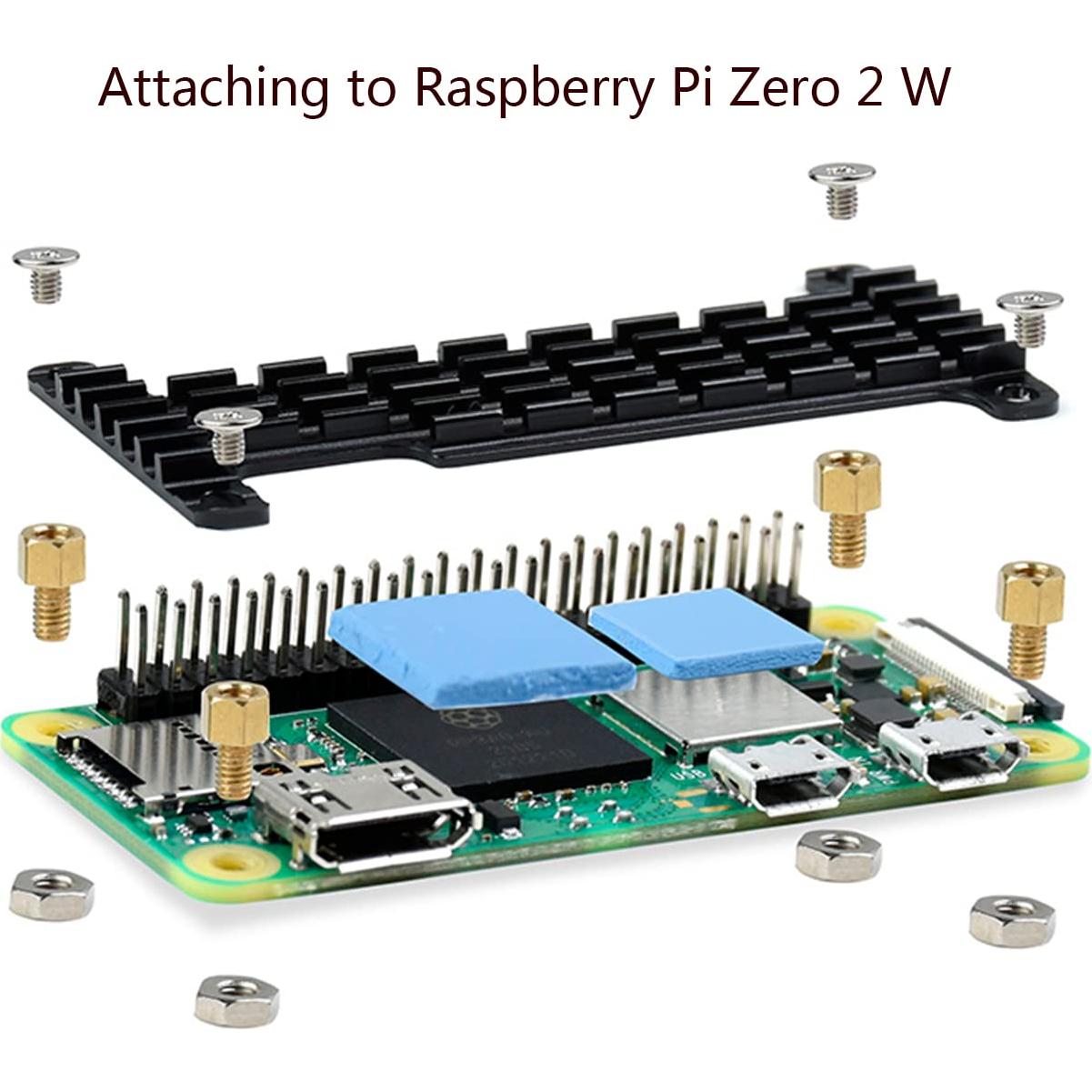 Disipador de Aluminio Waveshare para Raspberry Pi Zero 2 W/WH