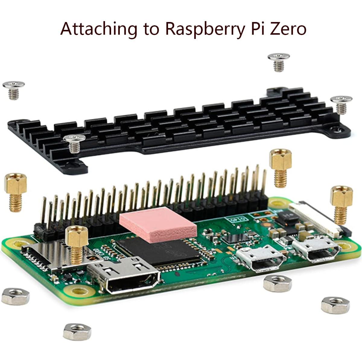 Disipador de Aluminio Waveshare para Raspberry Pi Zero 2 W/WH