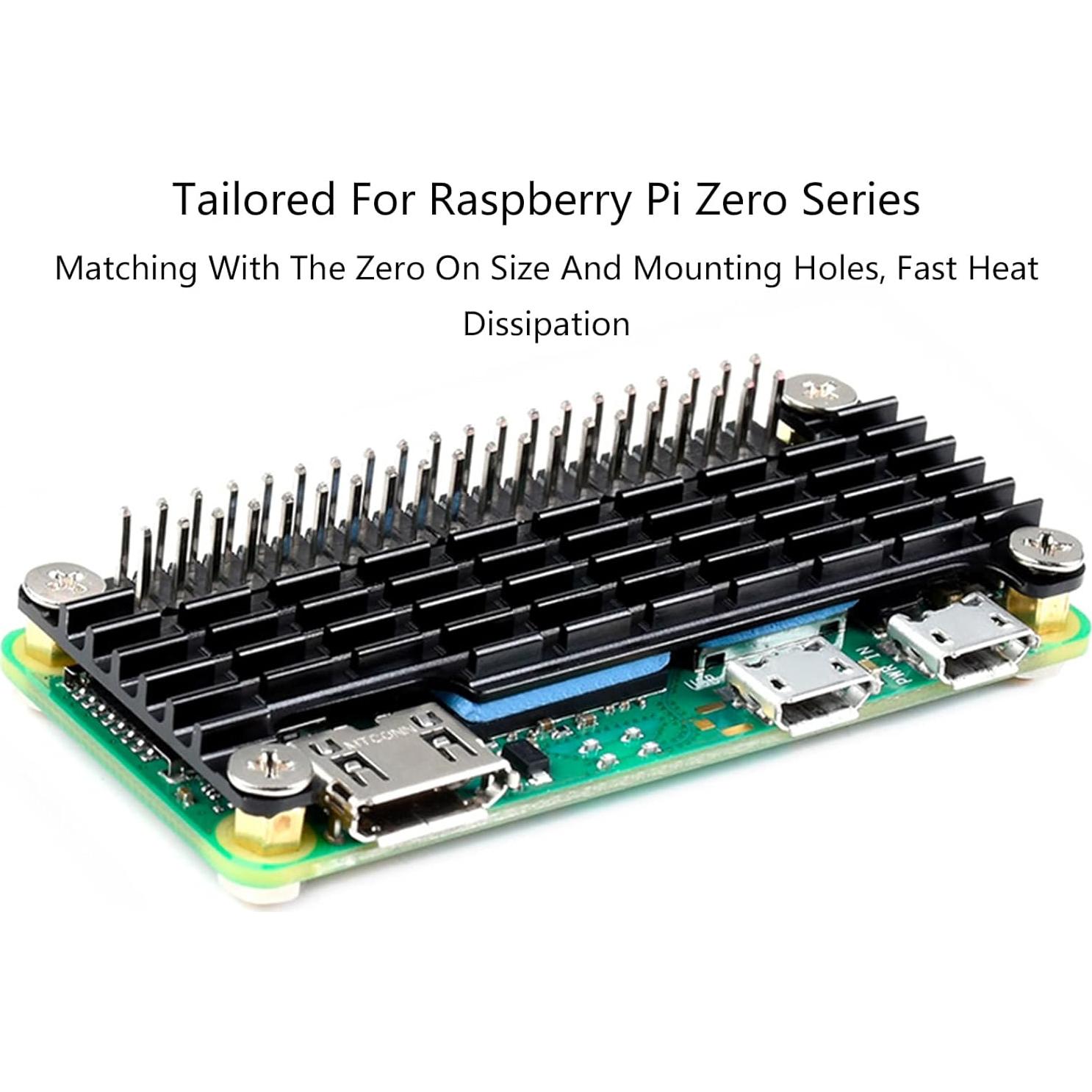Disipador de Aluminio Waveshare para Raspberry Pi Zero 2 W/WH