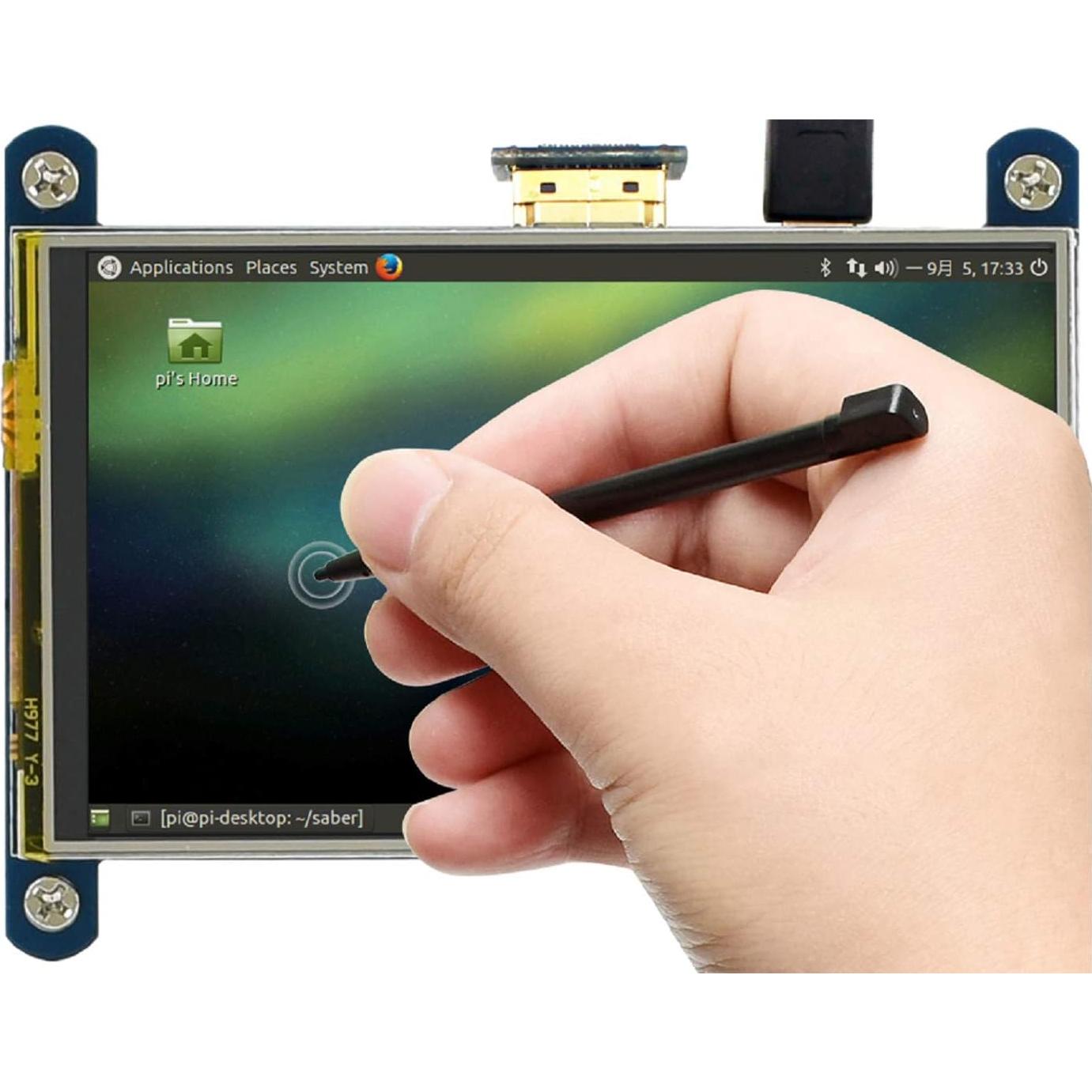 Pantalla LCD IPS 4" Waveshare HDMI 800x480 Táctil Resistiva