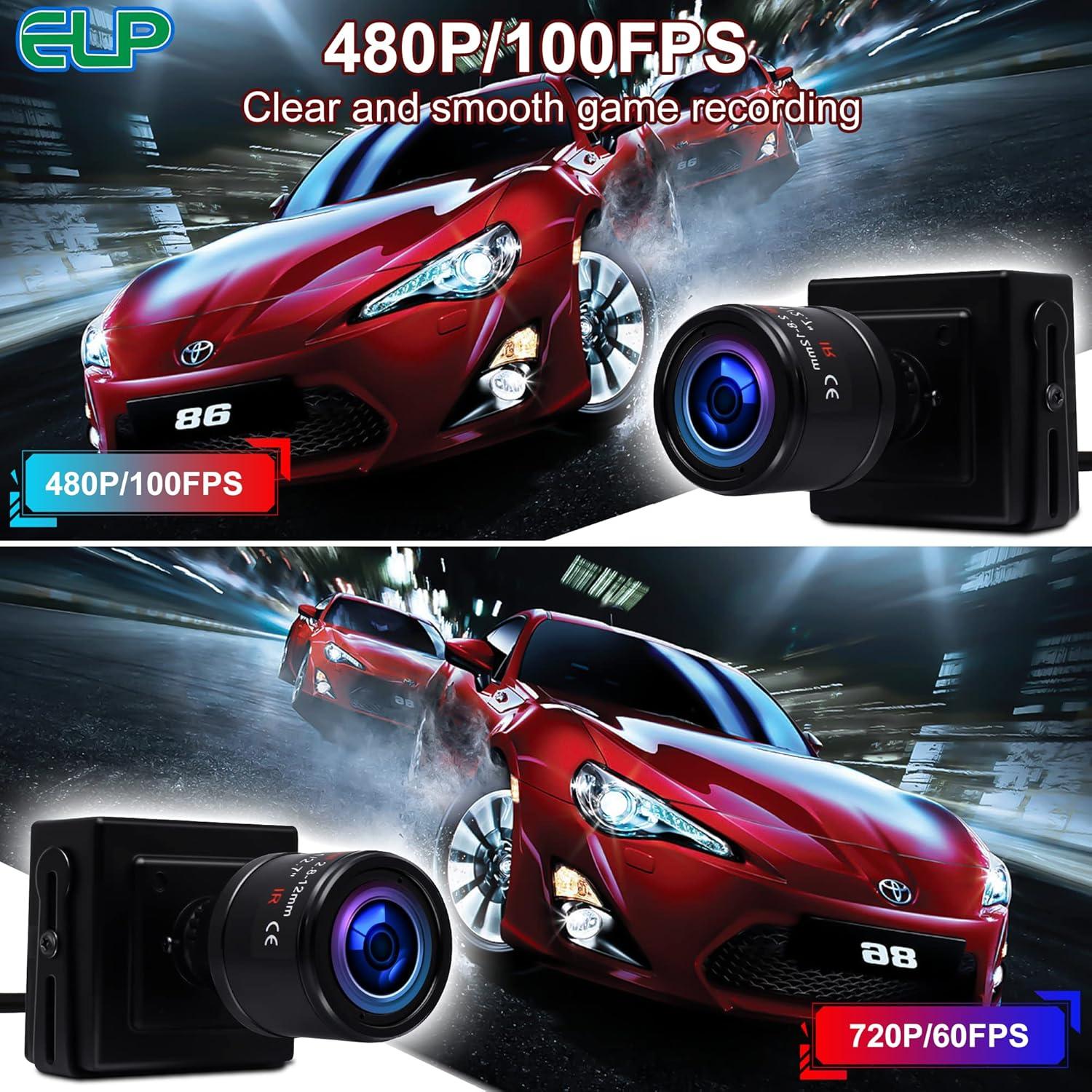 Cámara Web ELP 1080P HD USB Lente Varifocal 2.8-12mm