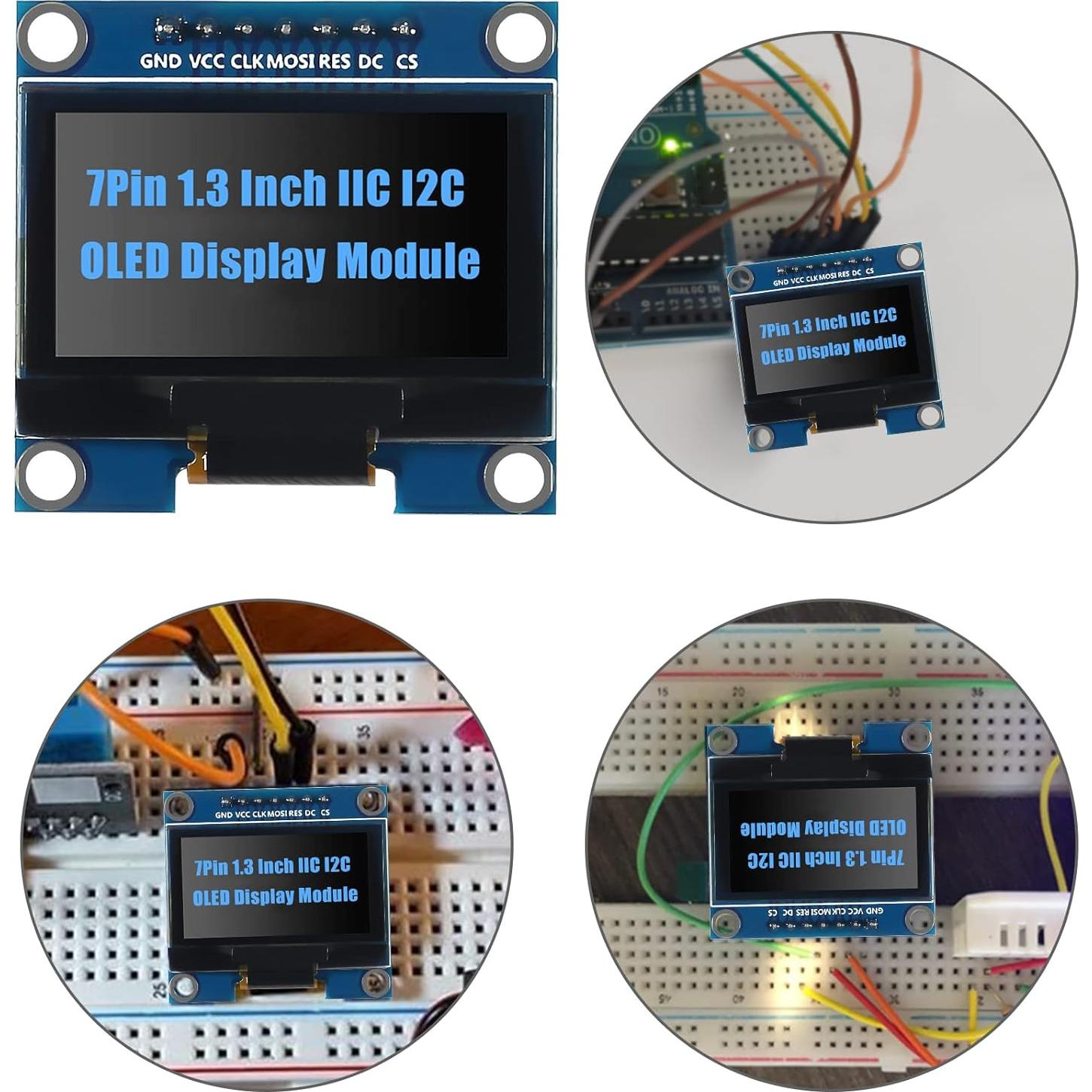4 Módulos Pantalla OLED 1.3" Coliao 128x64 SPI Azul
