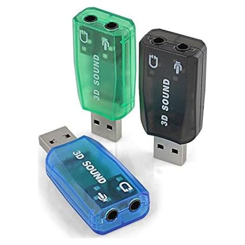 Adaptador de Sonido USB VizGiz 3 Pack 5.1 Canal 3D Plug and Play