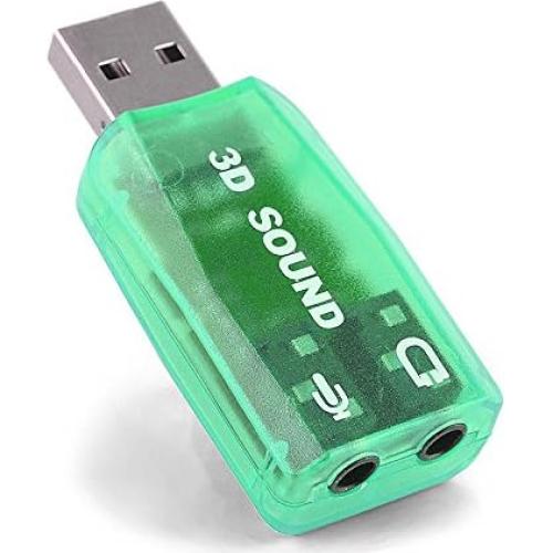 Adaptador de Sonido USB VizGiz 3 Pack 5.1 Canal 3D Plug and Play
