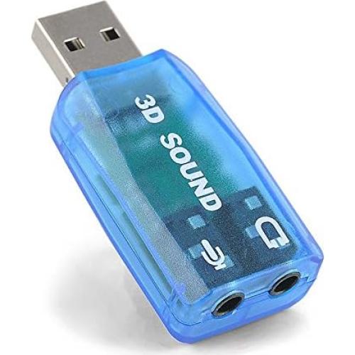 Adaptador de Sonido USB VizGiz 3 Pack 5.1 Canal 3D Plug and Play