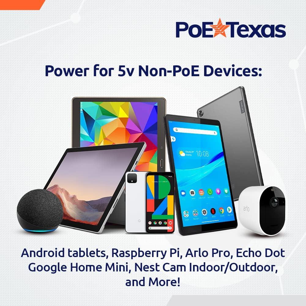 Divisor PoE 802.3af PoE Texas 5V 10W con MicroUSB