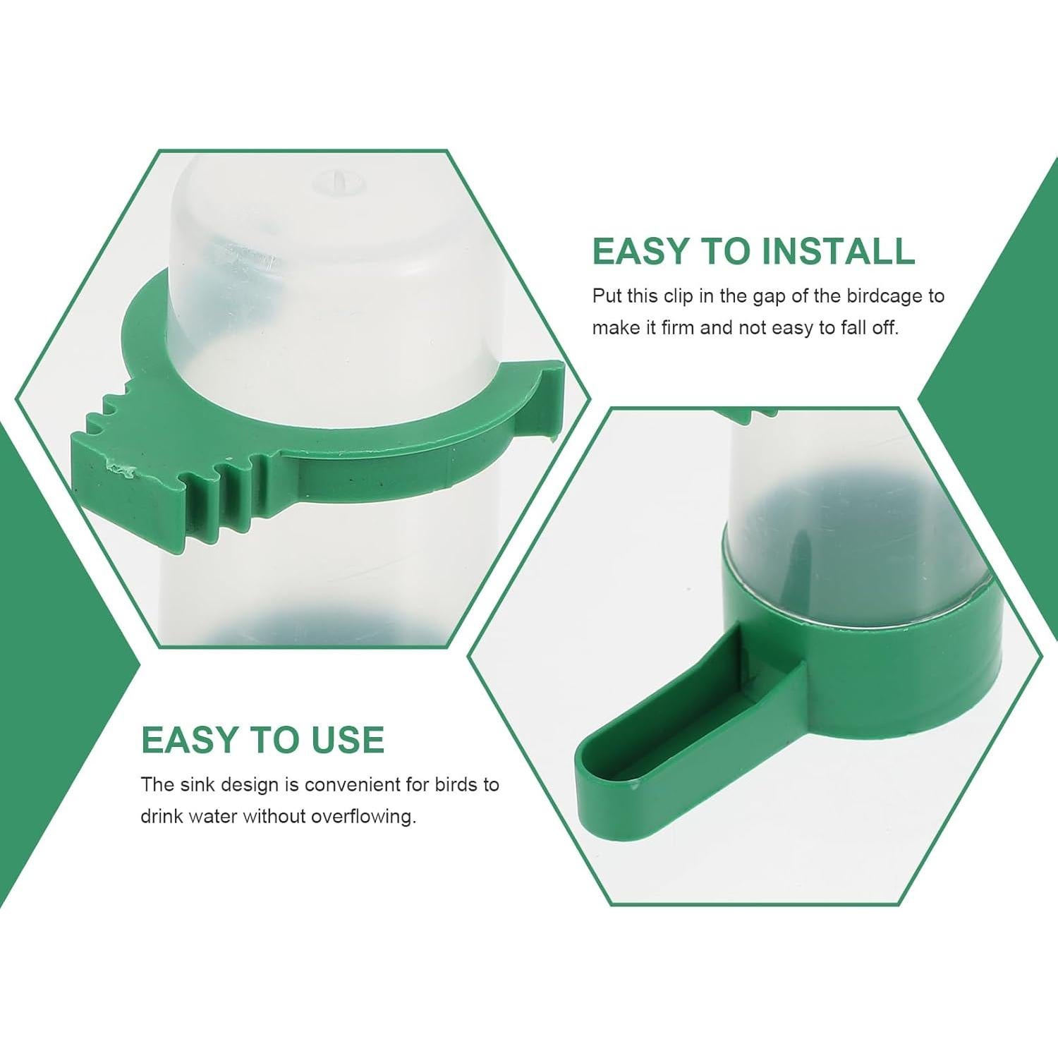 10pcs Bebedero de Vidrio LIOOBO para Aves 3,05 cm