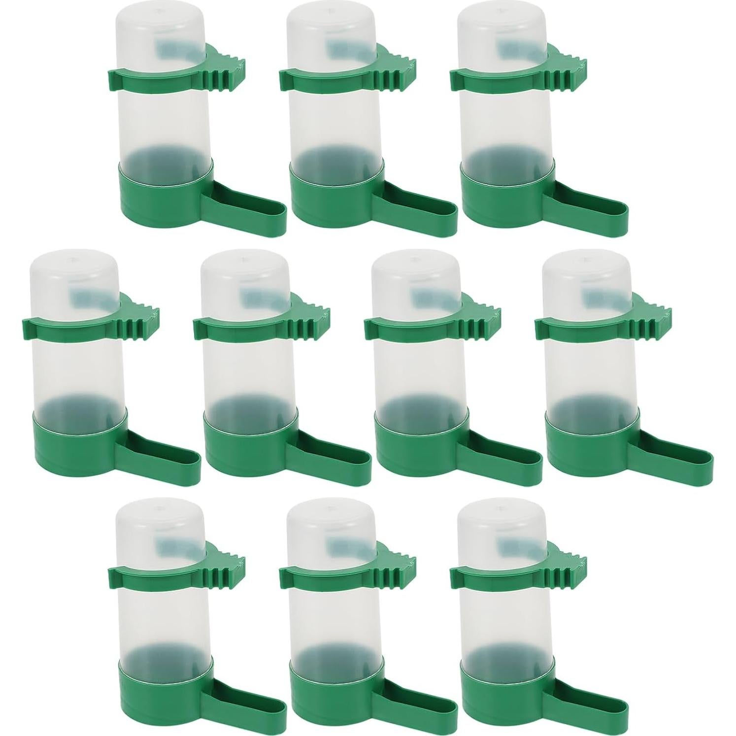 10pcs Bebedero de Vidrio LIOOBO para Aves 3,05 cm