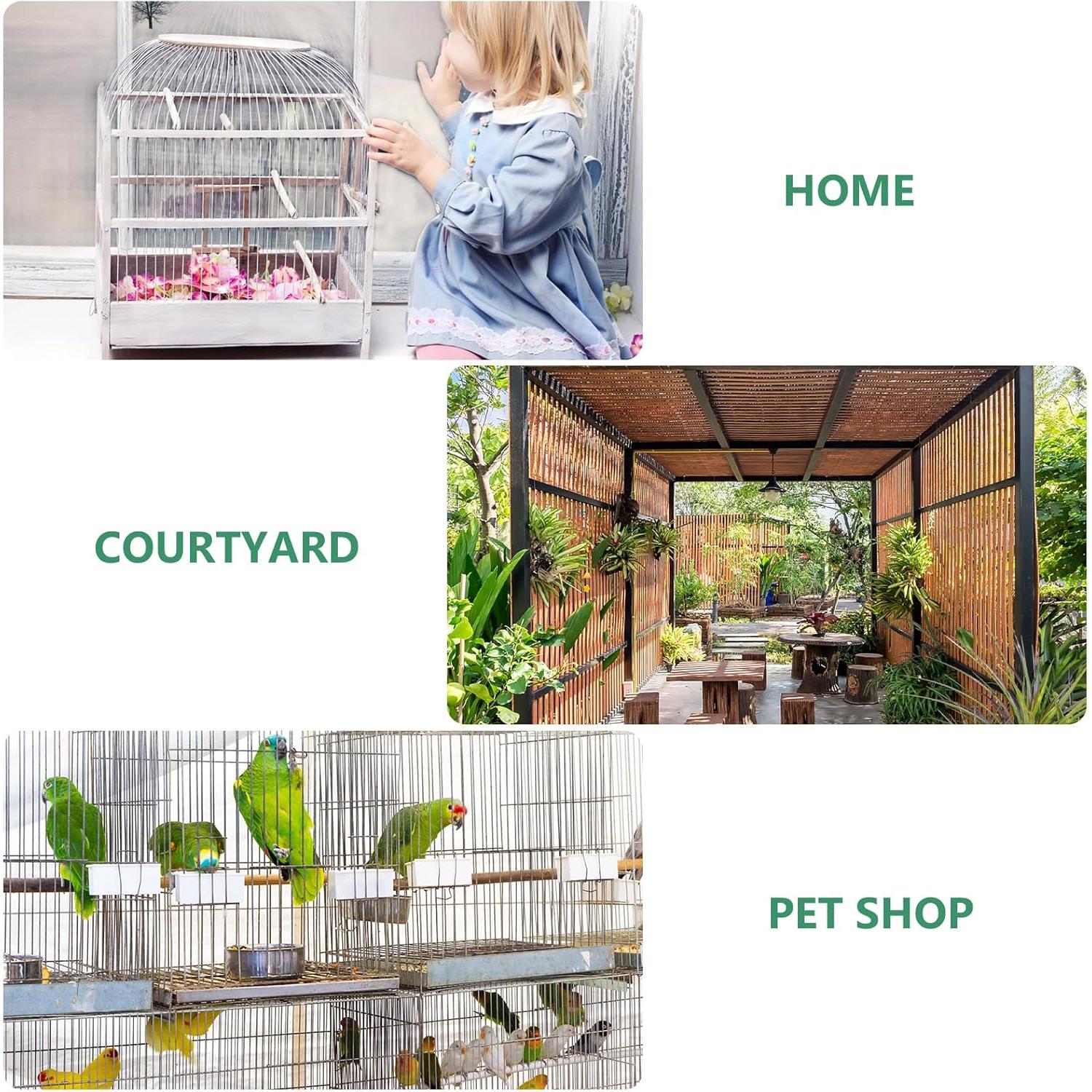 10pcs Bebedero de Vidrio LIOOBO para Aves 3,05 cm