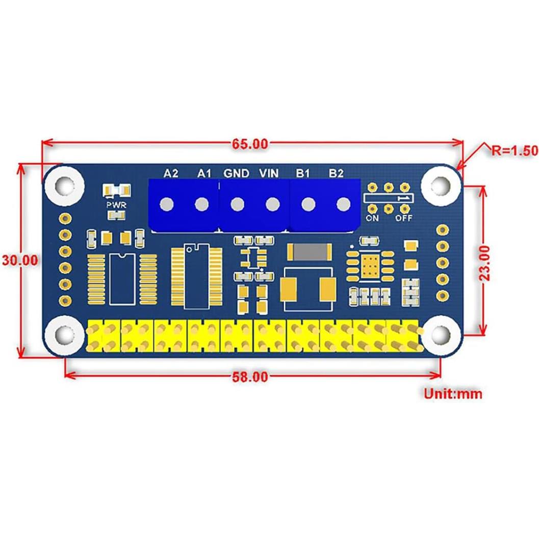 Controlador de Motor HAT Coolwell para Raspberry Pi I2C 27g