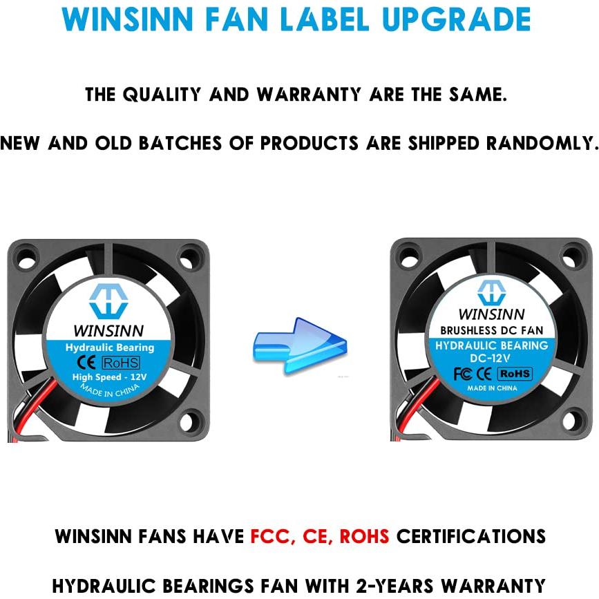 Ventilador 20mm WINSINN 12V 12000 RPM Hidráulico (2 Pcs)