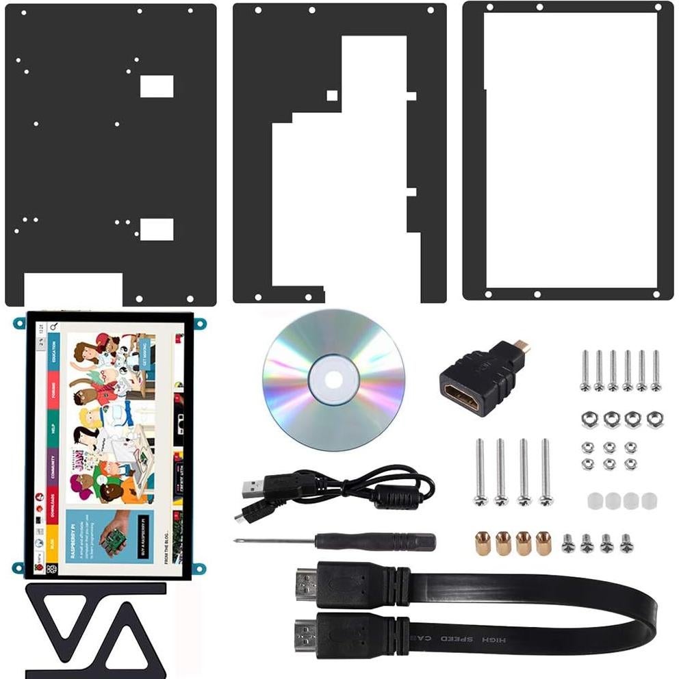 Monitor Táctil de 7" DORHEA 1024x600 para Raspberry Pi
