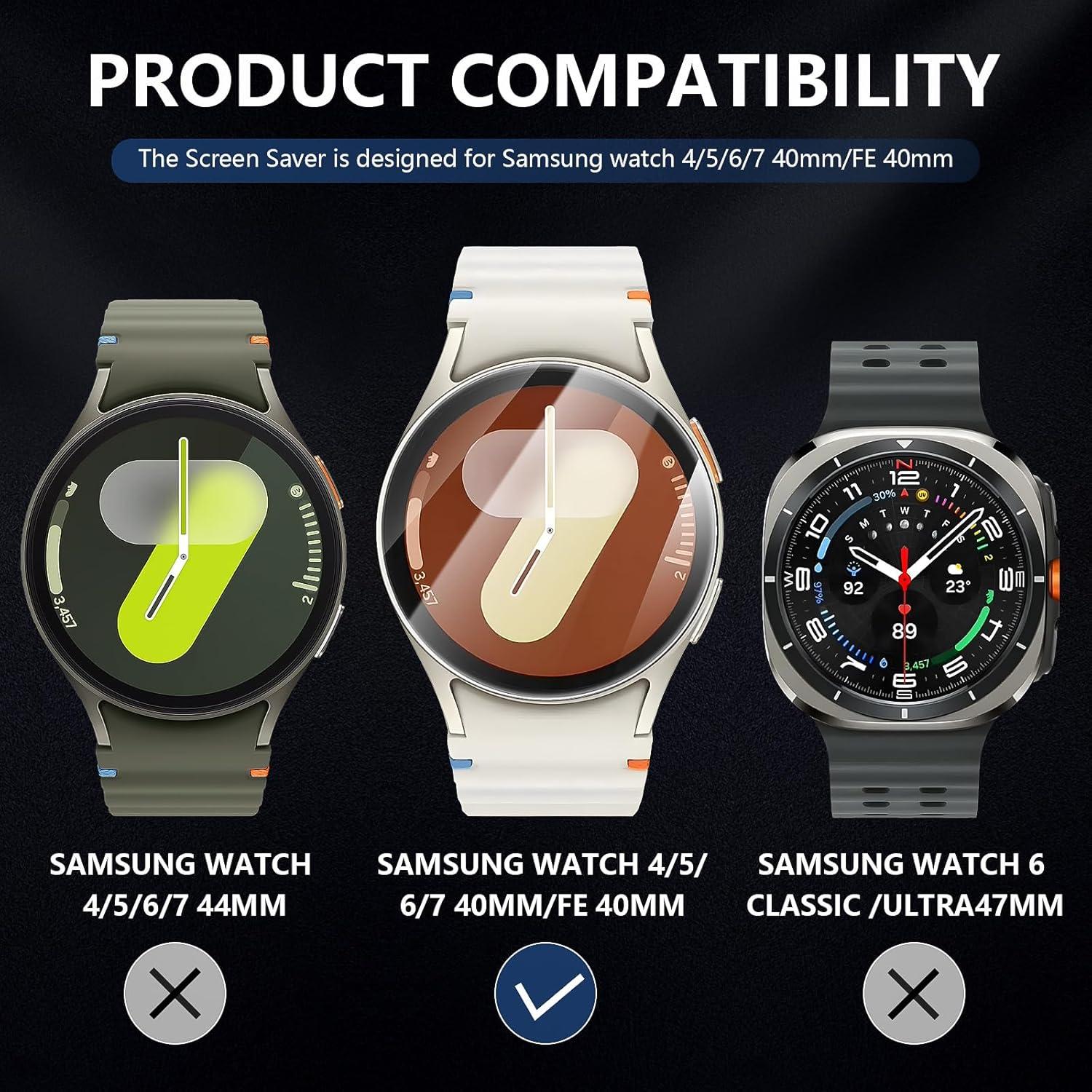 Protector de Pantalla Suoman para Galaxy Watch 40mm - 4 Pzas