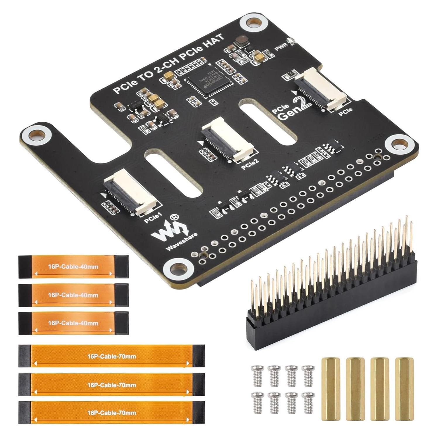 Placa Adaptadora PCIe FFC Waveshare para Raspberry Pi 5