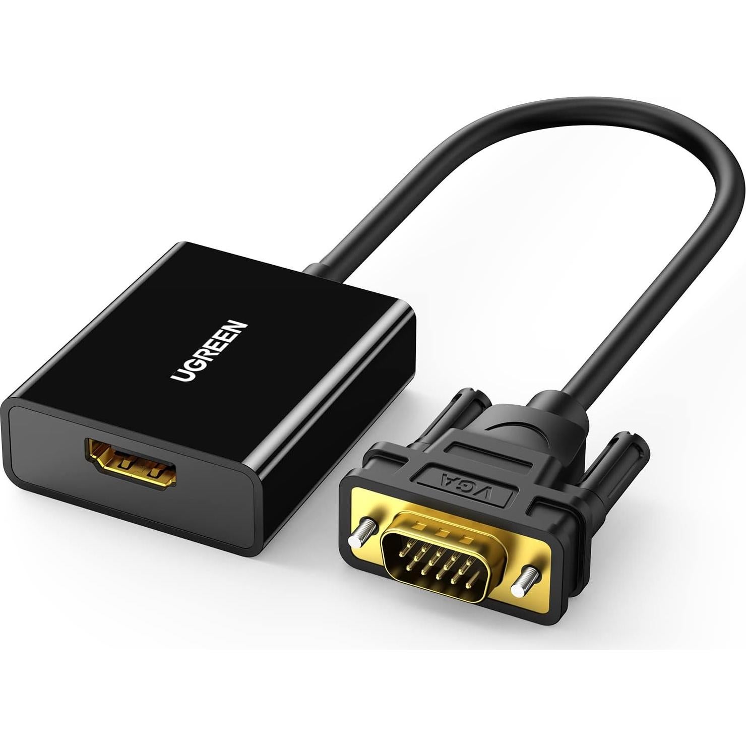 Adaptador HDMI a VGA UGREEN con Audio 3.5mm 1080p