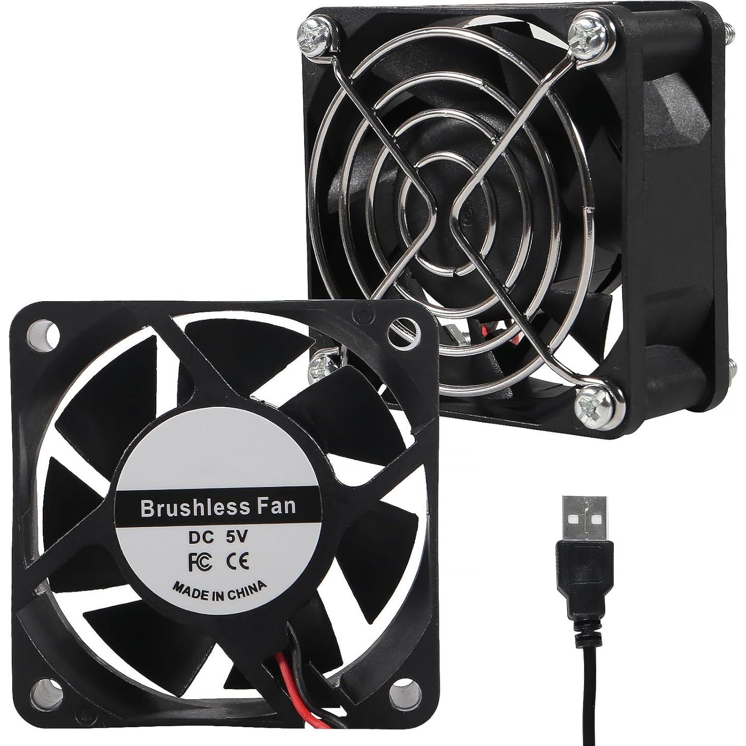 Paquete de 4 Ventiladores USB UMLIFE 60mm Silenciosos 5V