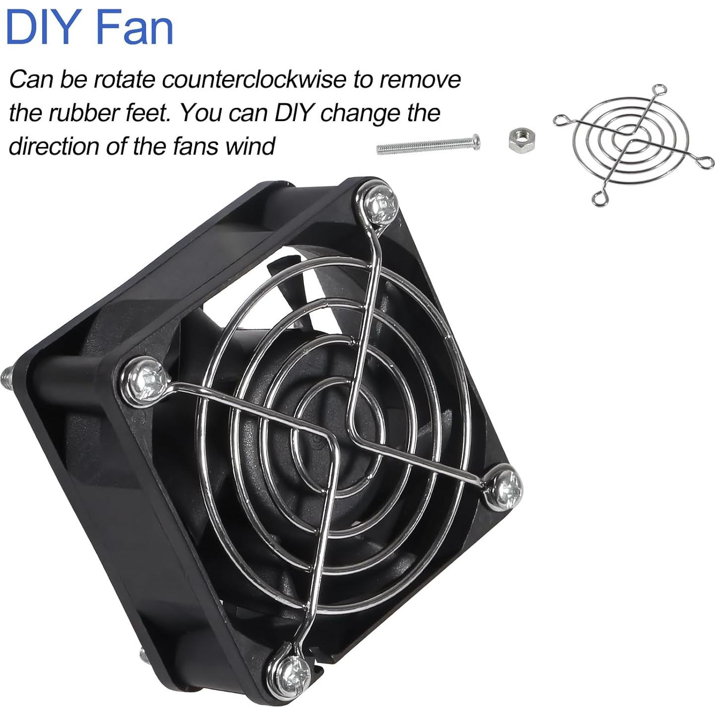 Paquete de 4 Ventiladores USB UMLIFE 60mm Silenciosos 5V