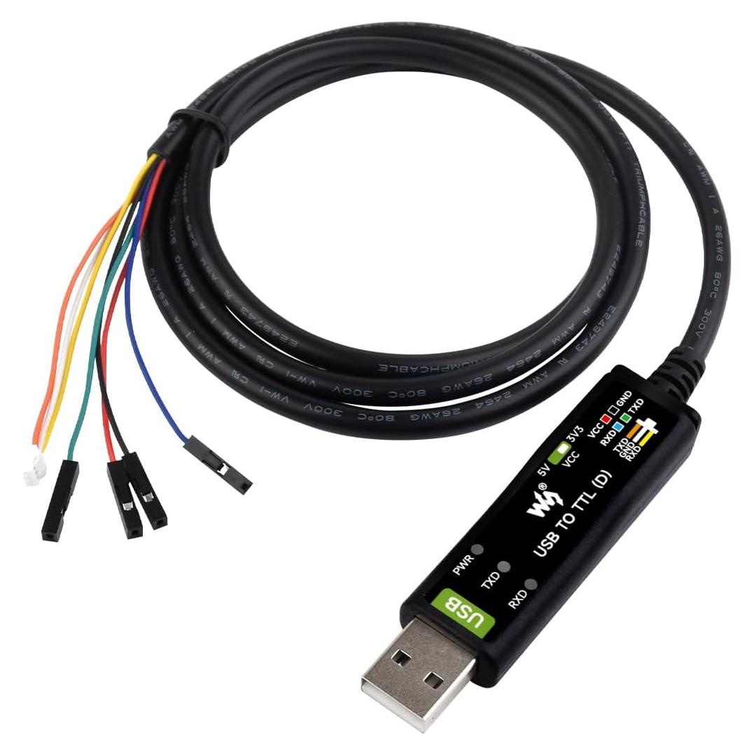 Cable Adaptador USB a TTL Waveshare FT232RNL 3.3V/5V