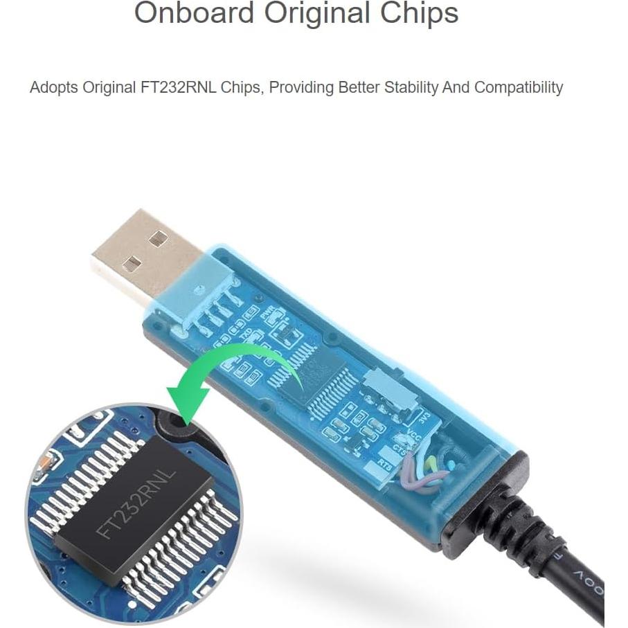 Cable Adaptador USB a TTL Waveshare FT232RNL 3.3V/5V
