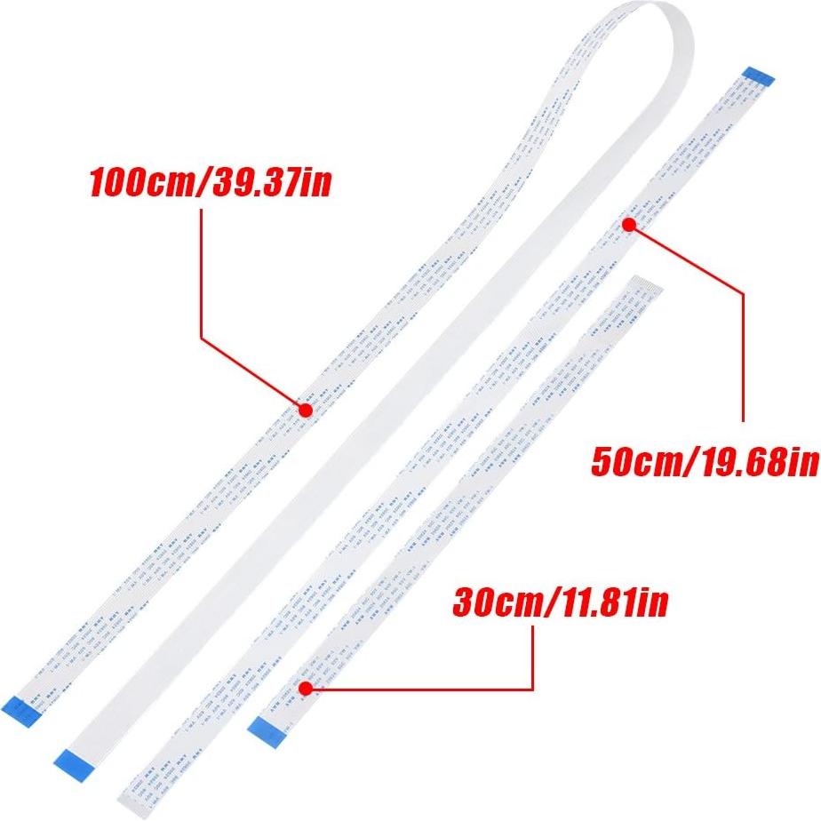 Juego de 3 Cables FFC 15 Pines 30cm 50cm 100cm Fdit