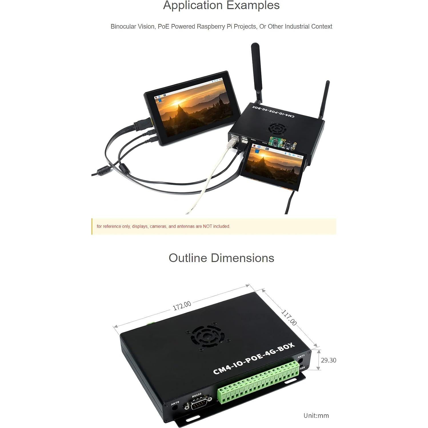 Mini Computadora Industrial IoT Waveshare CM4 PoE 5G/4G