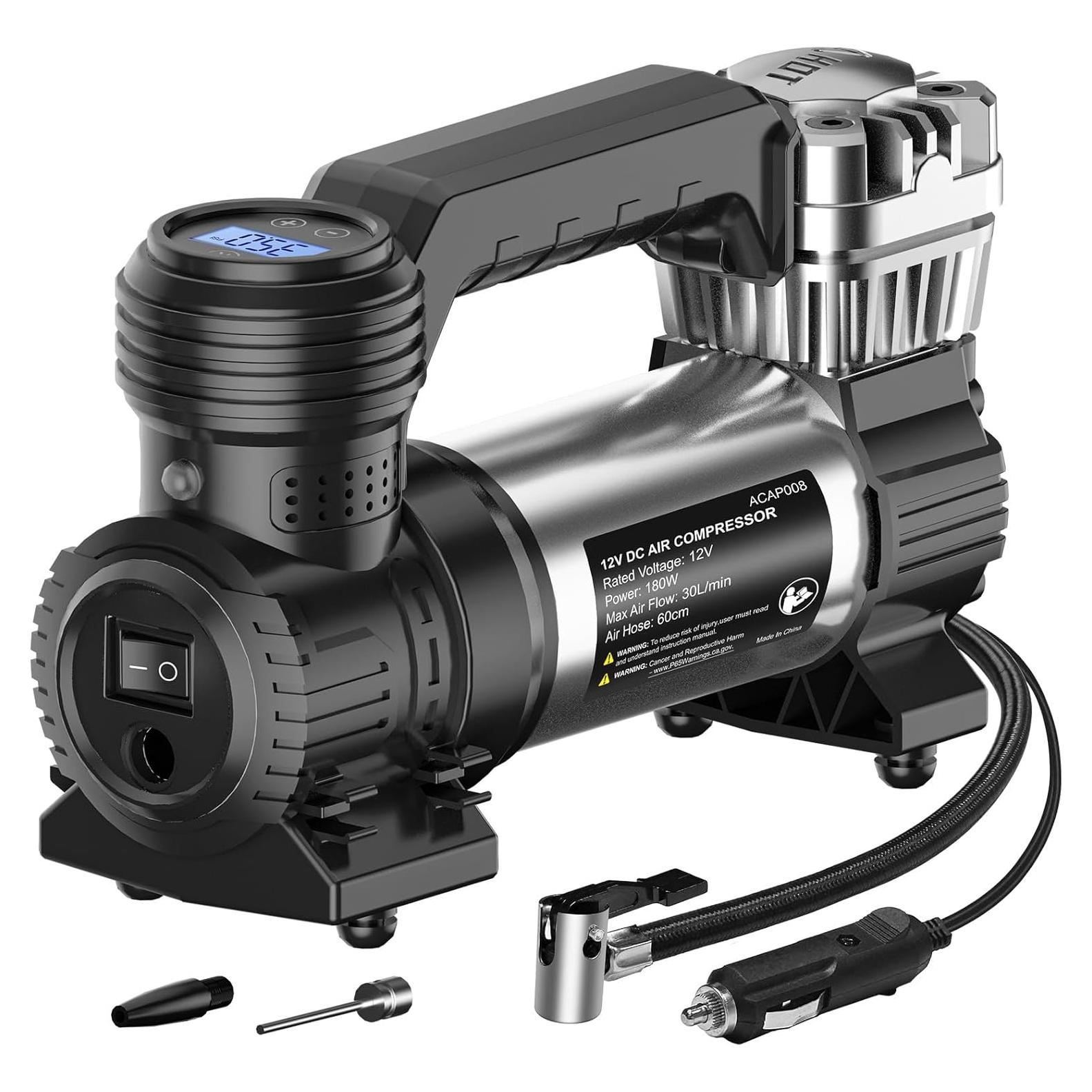 Compresor de Aire Portátil AVID POWER 12V 30LPM Automático