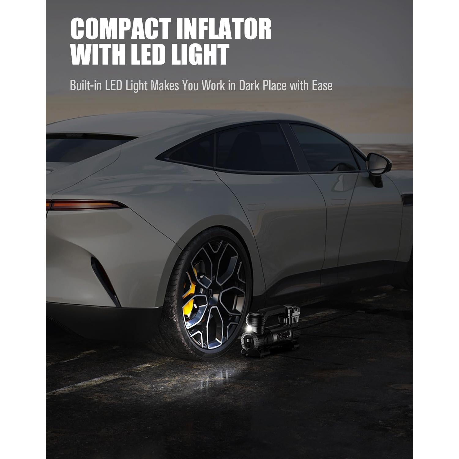 Compresor de Aire Portátil AVID POWER 12V 30LPM Automático