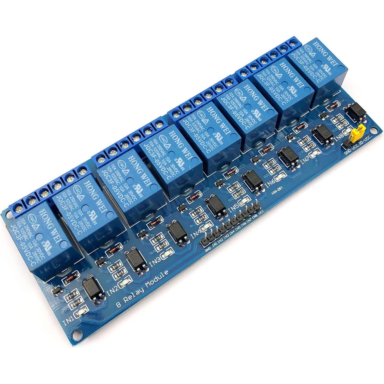 Módulo de Relé 8 Canales FainWan 5V con Optoacoplador