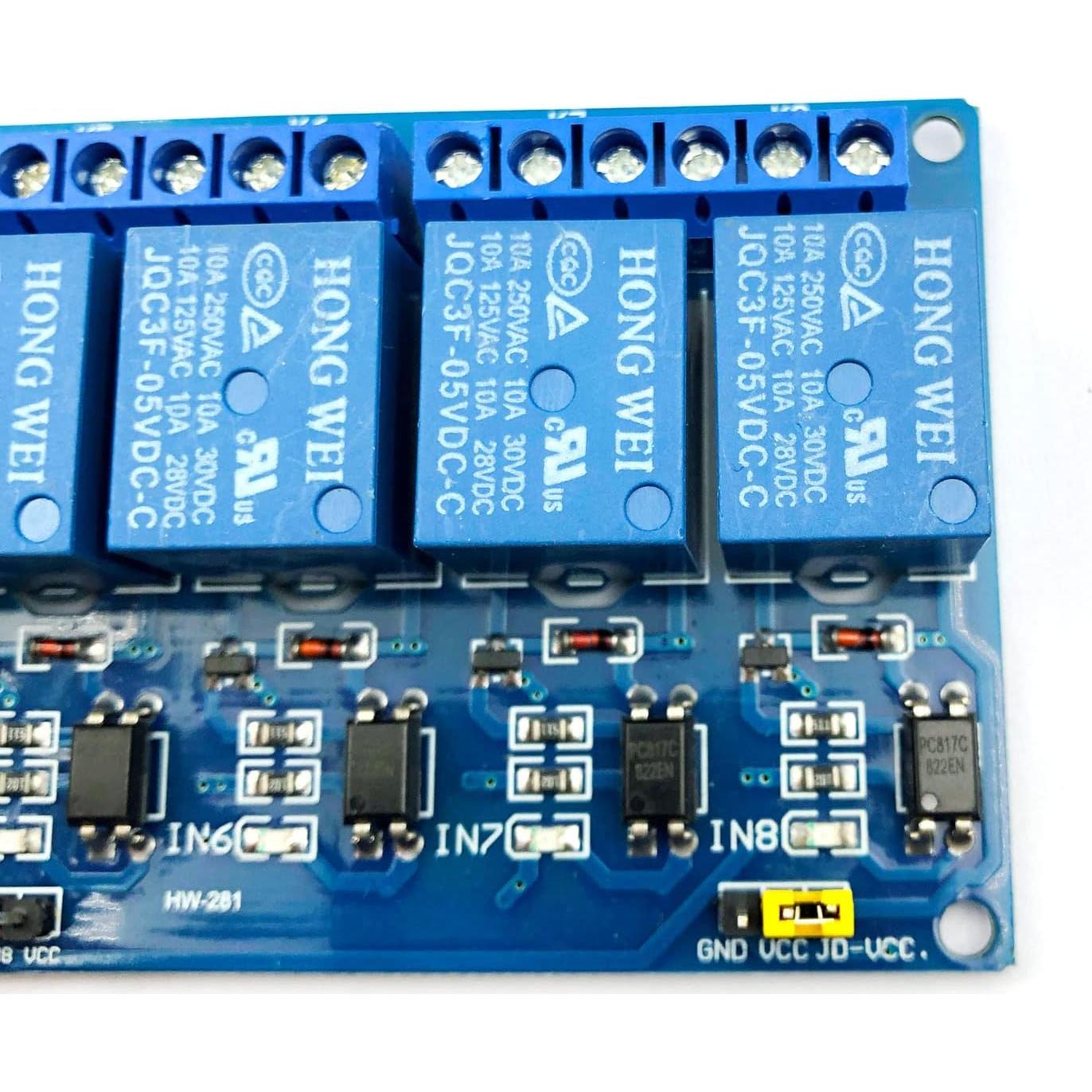 Módulo de Relé 8 Canales FainWan 5V con Optoacoplador