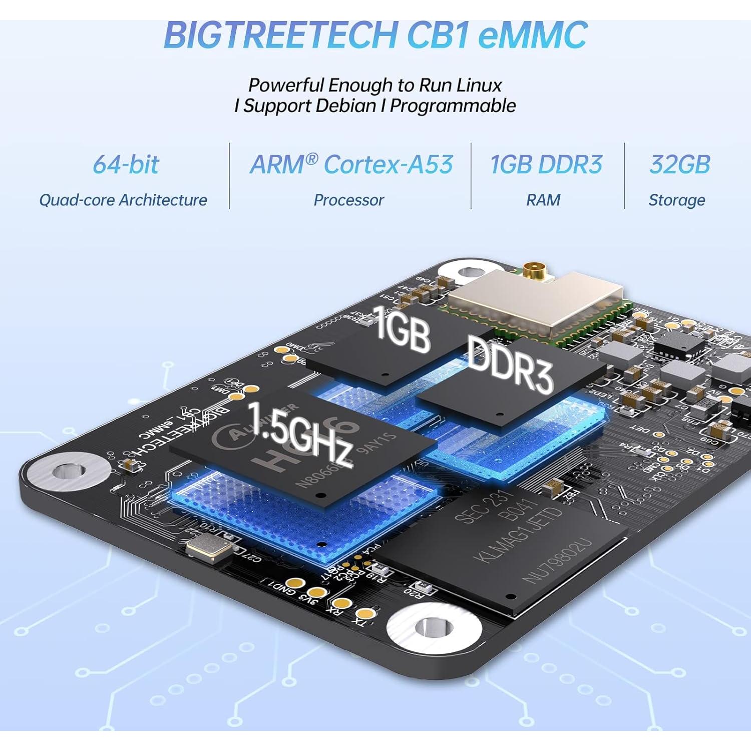 Placa de Control BIGTREETECH CB1 eMMC 1GB 32GB 4 núcleos