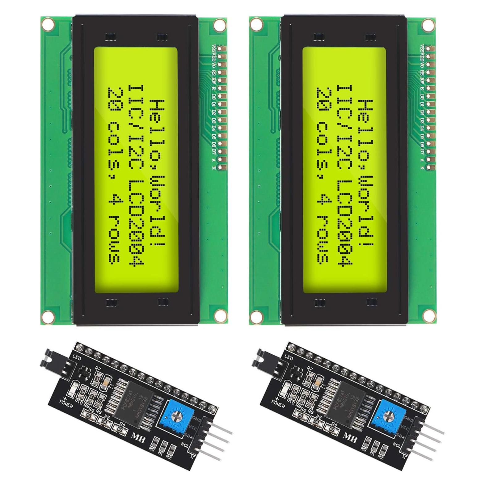 Módulo LCD 2004 I2C DORHEA 20x4 Verde con Adaptador