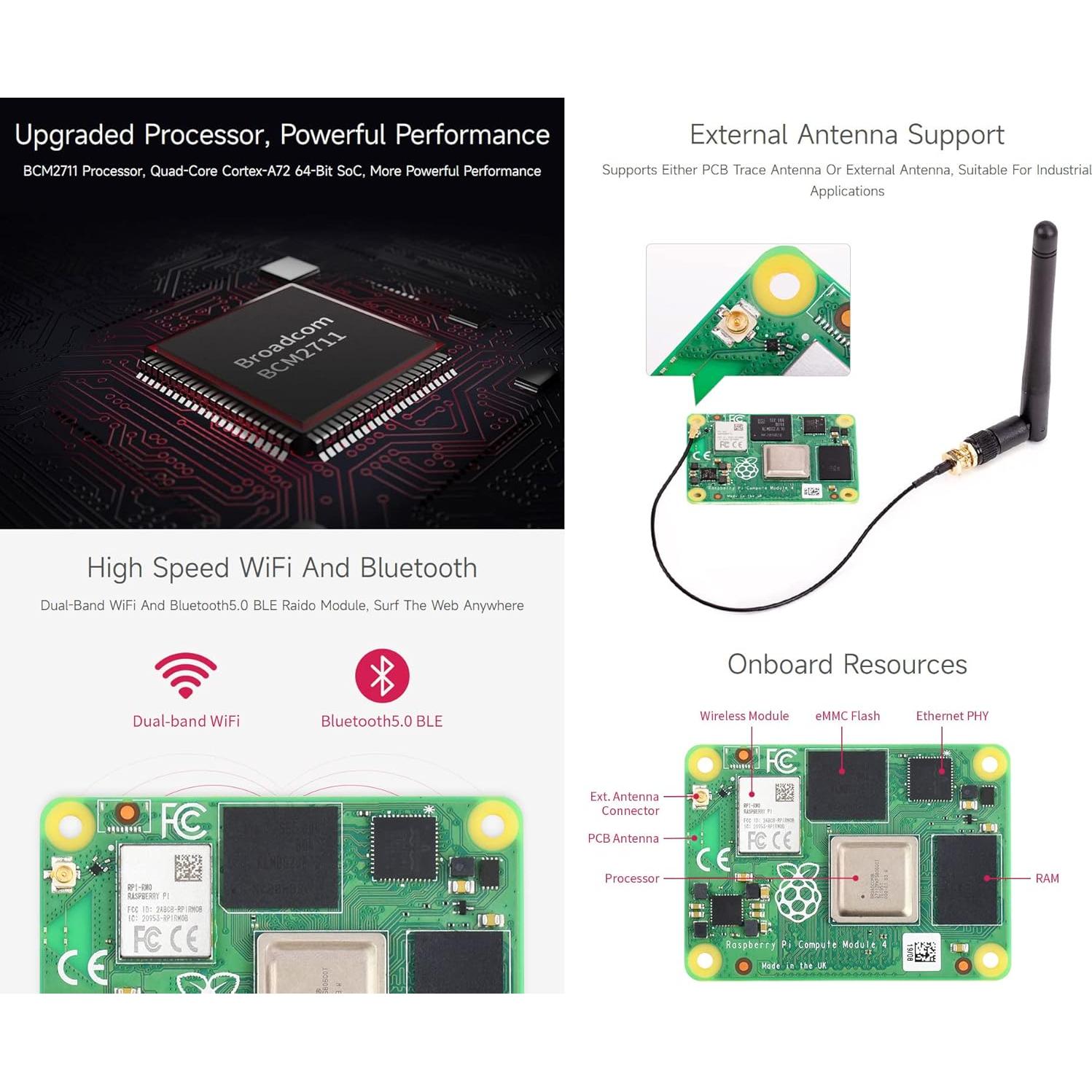 Waveshare Raspberry Pi Compute Module 4 2GB RAM Lite