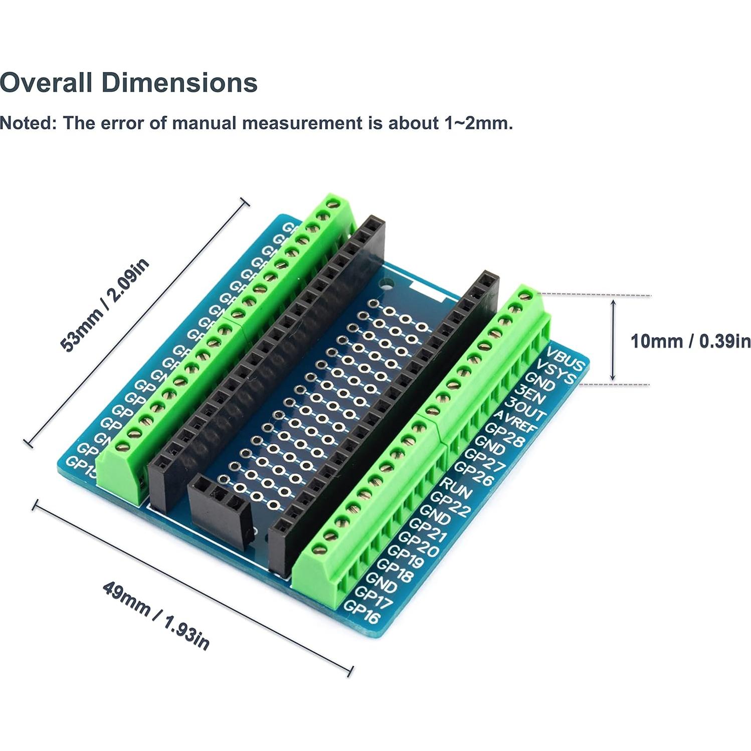 Placa de Expansión Mini Naughtystarts para Raspberry Pi Pico
