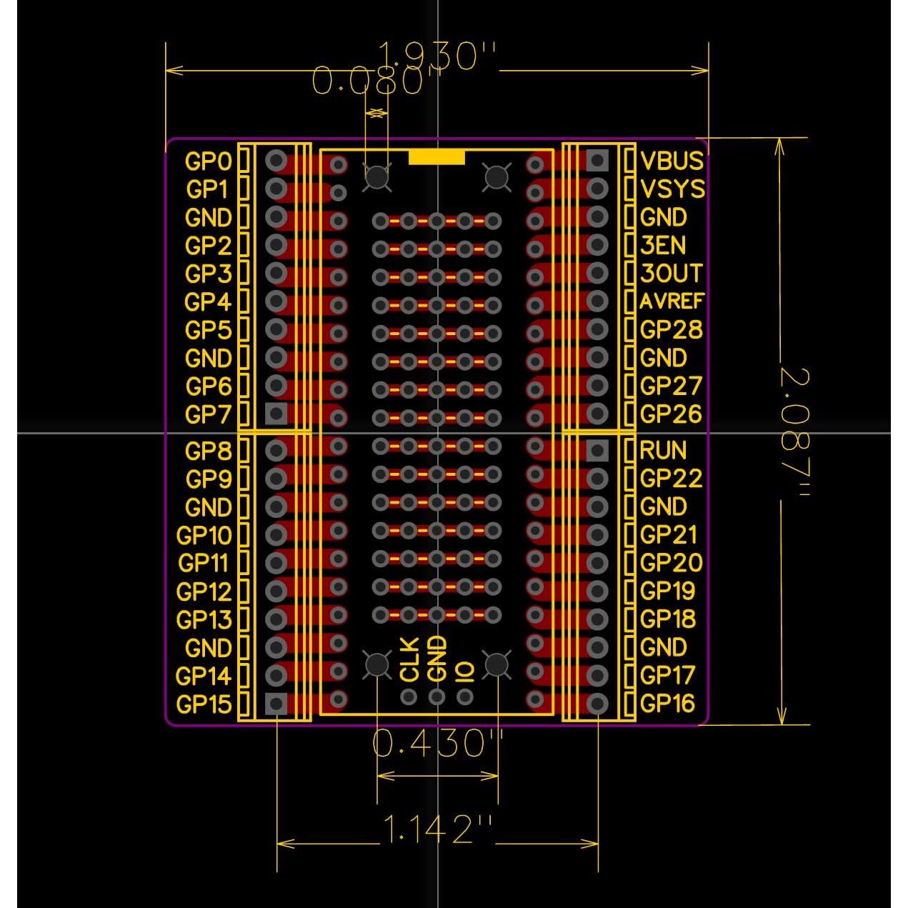 Placa de Expansión Mini Naughtystarts para Raspberry Pi Pico