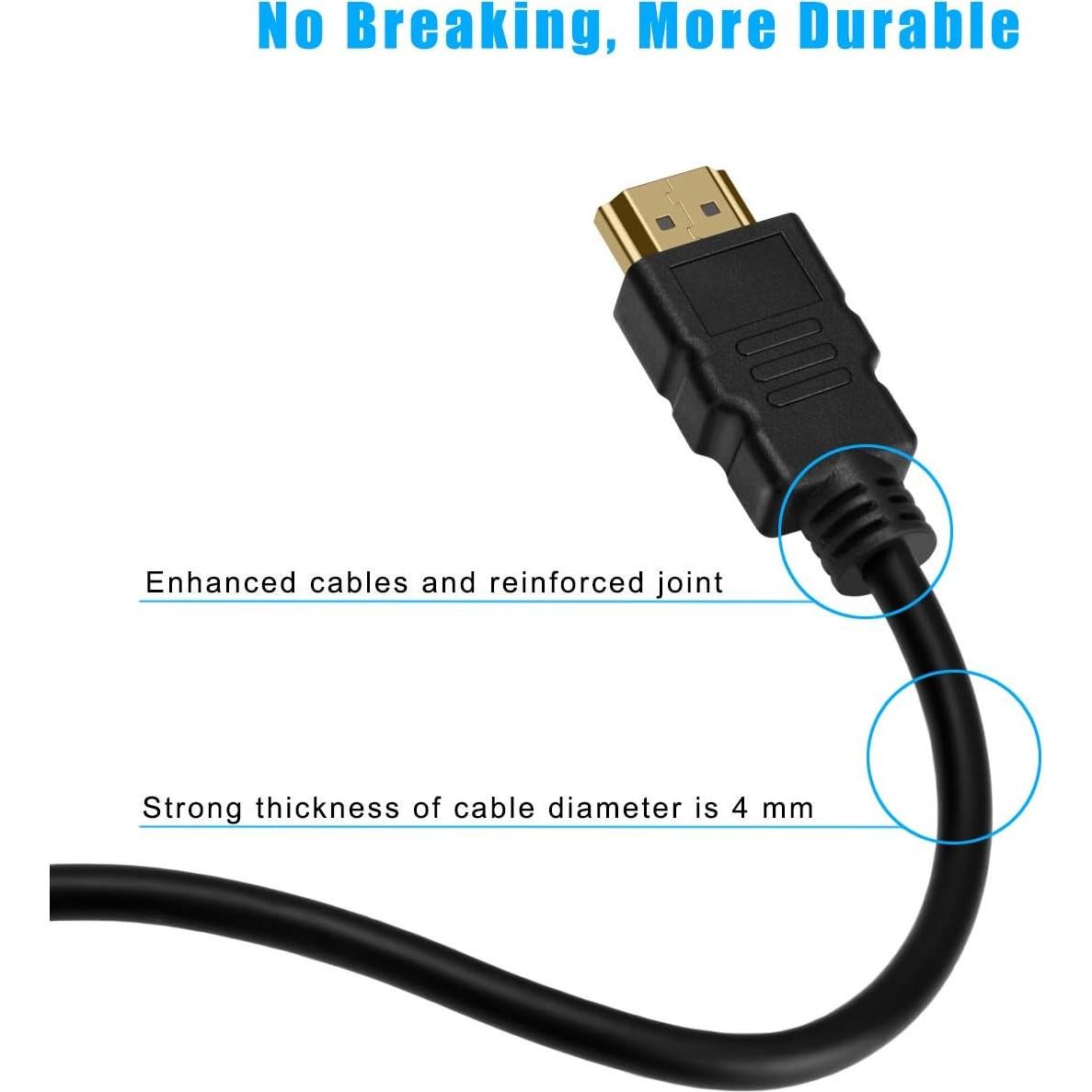 Adaptador HDMI a VGA QINGLER - 3 Paquete, 1080P, Negro