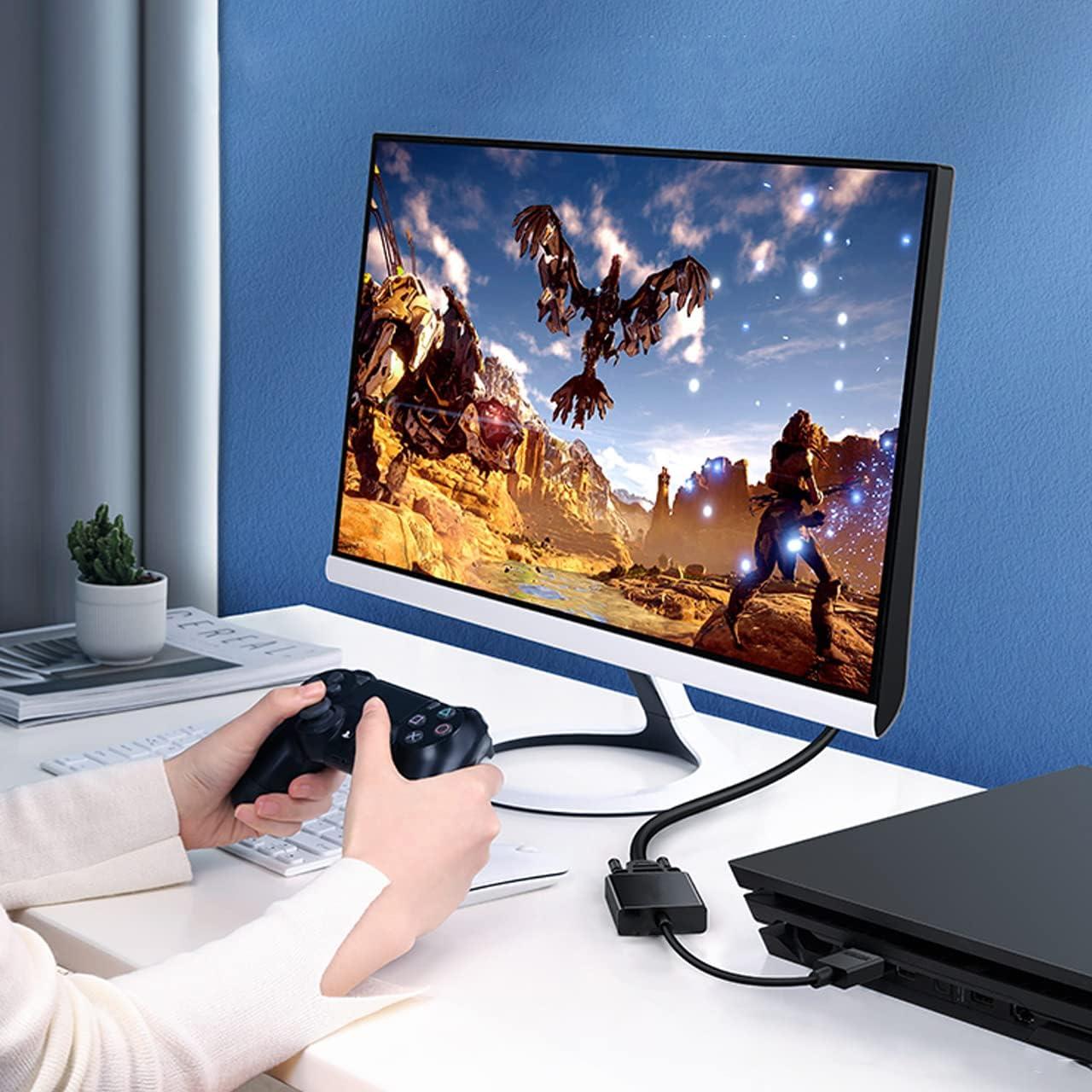 Adaptador HDMI a VGA QINGLER - 3 Paquete, 1080P, Negro