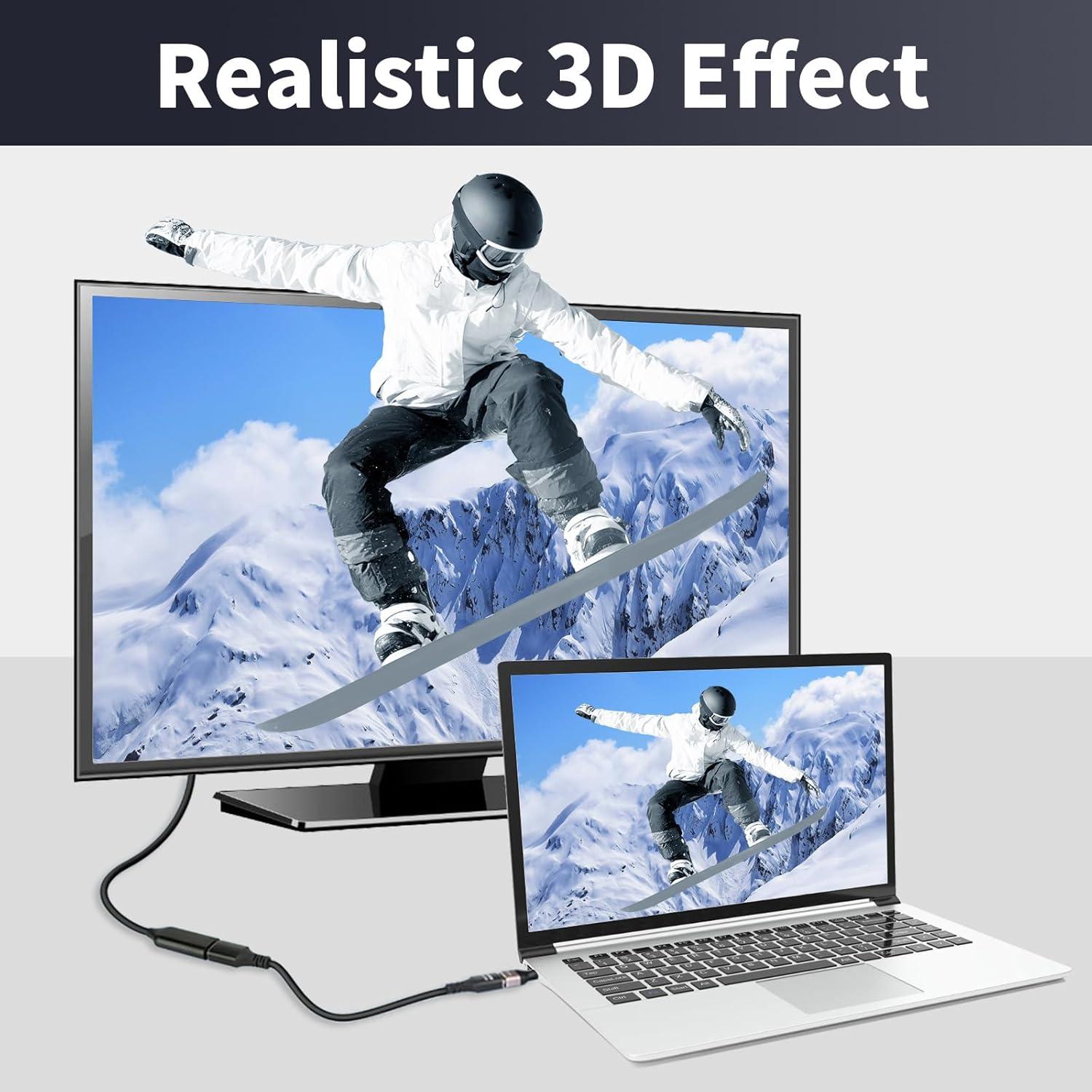 Adaptador Mini HDMI a HDMI 8K 2-Pack AIMHDUTY 19.98g