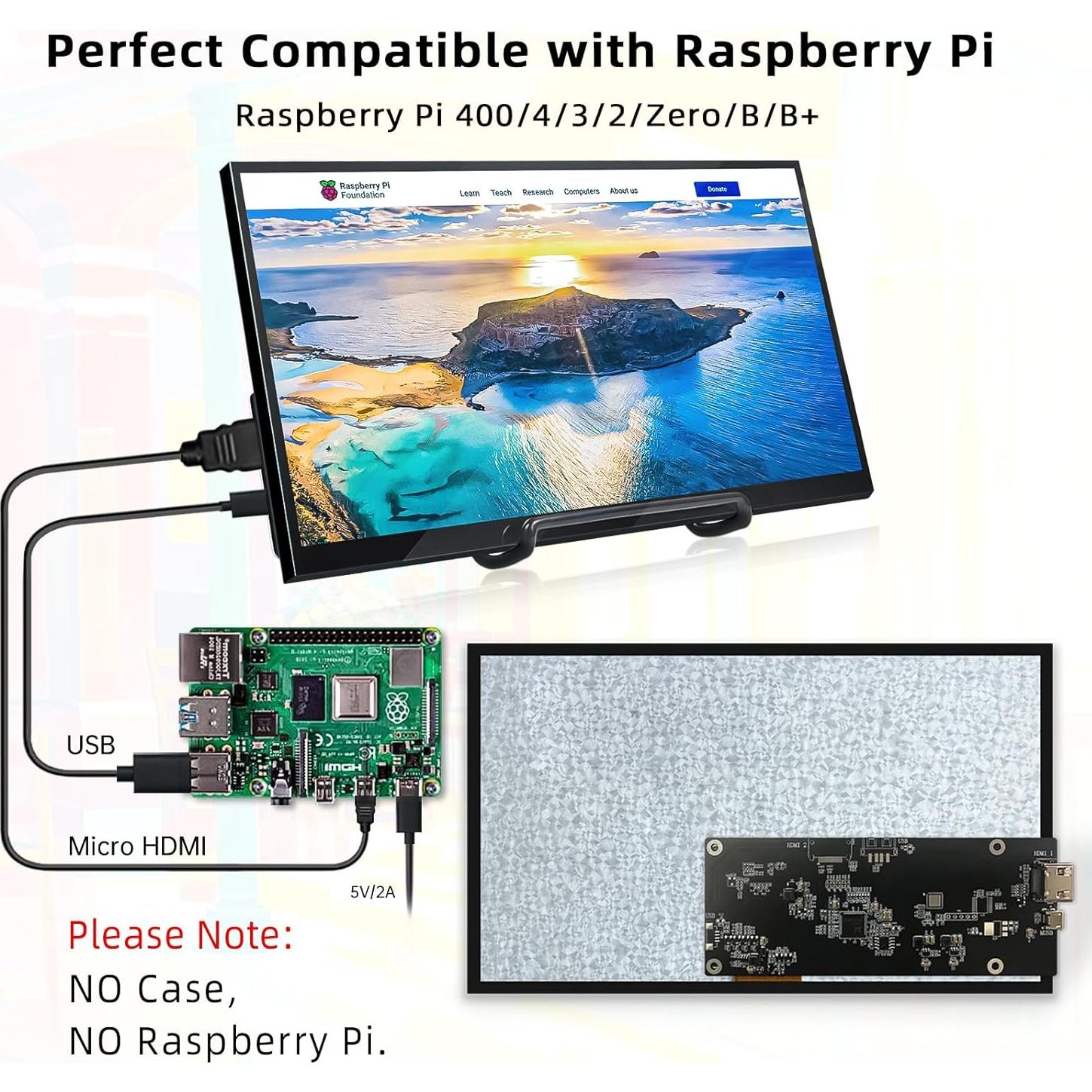 Monitor HDMI 10.1" HAMTYSAN 1920x1080 IPS Raspberry Pi