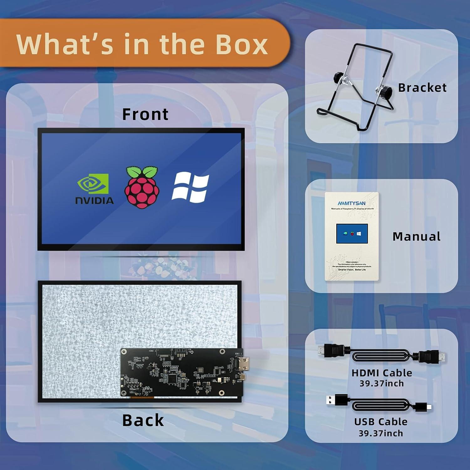 Monitor HDMI 10.1" HAMTYSAN 1920x1080 IPS Raspberry Pi