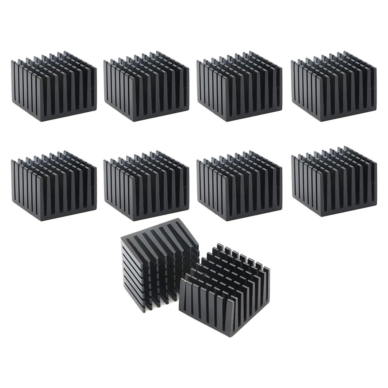 10 Disipadores de Calor de Aluminio 28x28x20mm JIUWU para Raspberry Pi